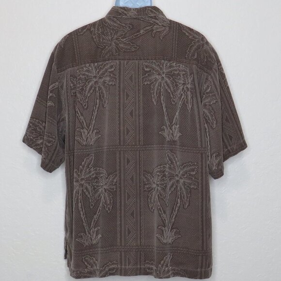 Seven Palms* Men's Short Sleeve Button Down Straight Hem Chest Pocket~Size Large - Picture 2 of 12